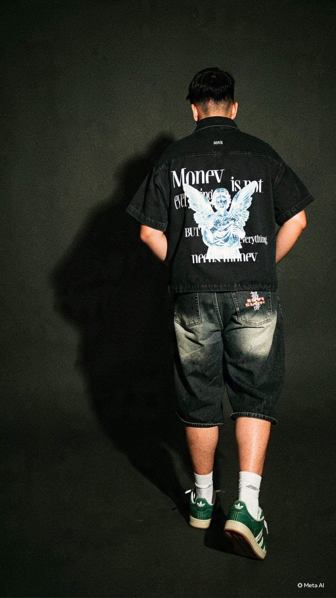 DENIM ZIP SET
