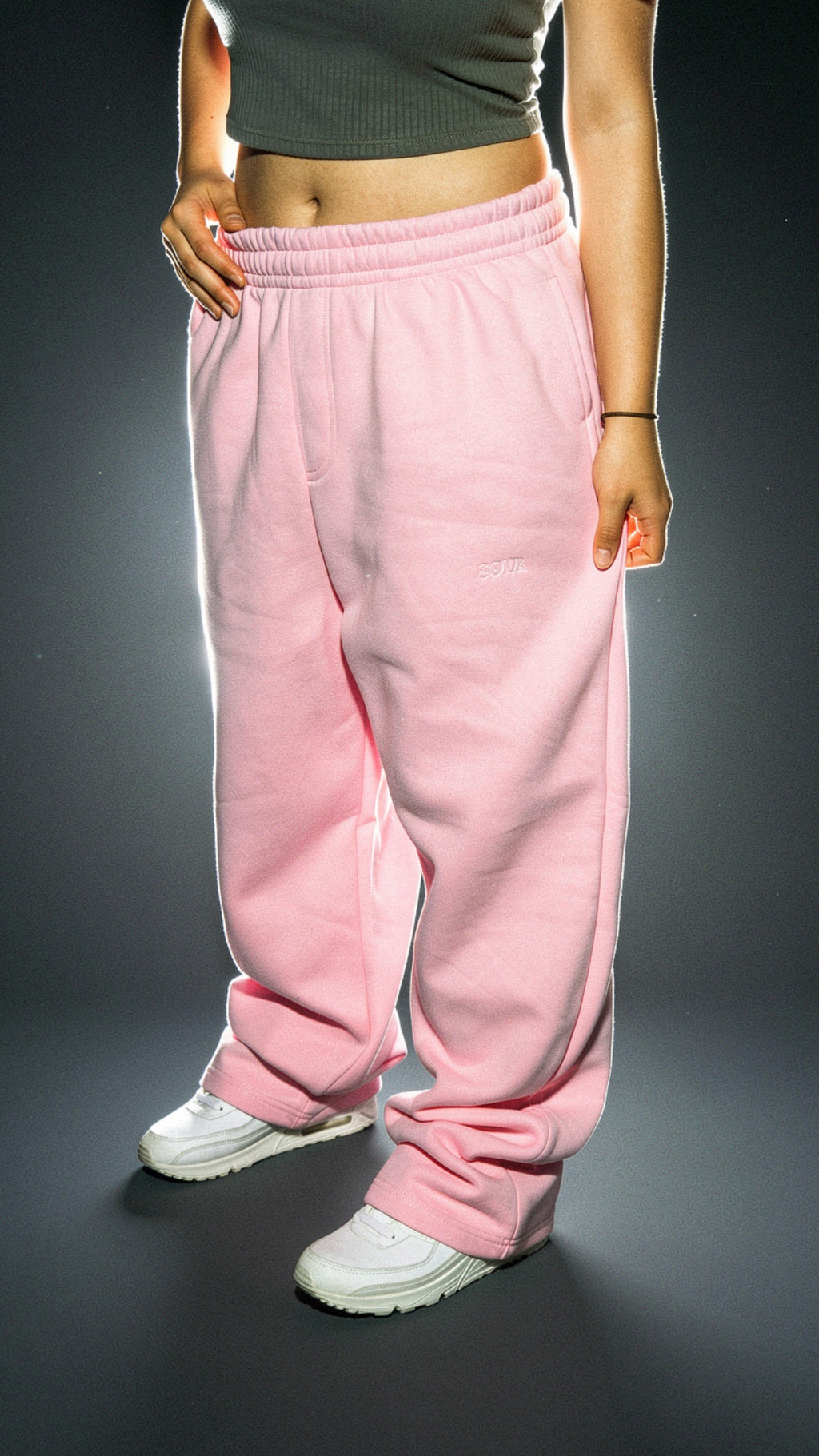 OPEN LEG JOGGER SOFT PINK