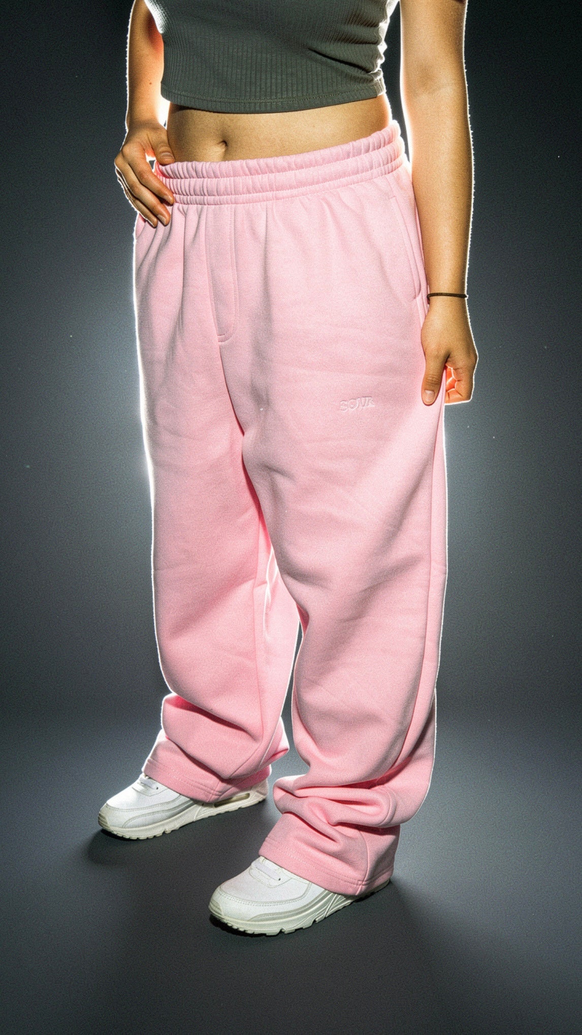 OPEN LEG JOGGER SOFT PINK