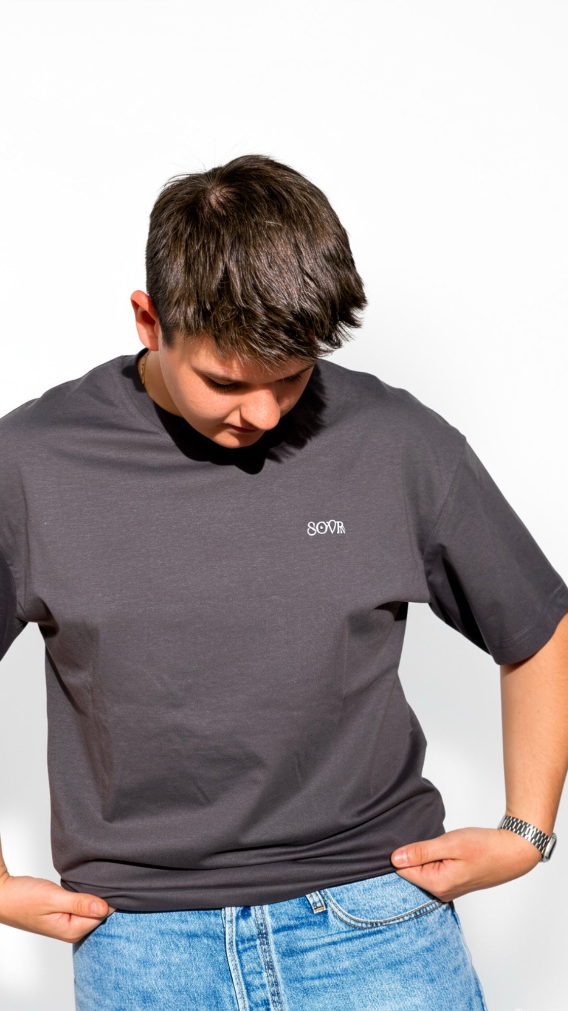 I LIKE IT COMPLICATED OVERSIZE TEE ASPHALT