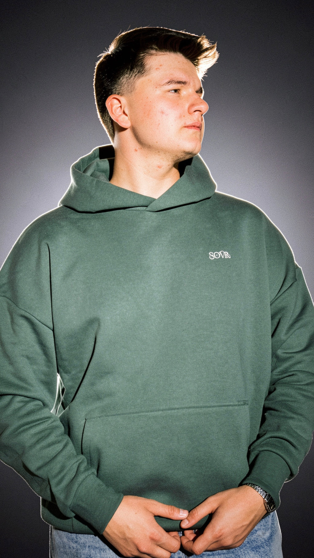 SHINE & FLY OVERSIZE HOODIE AMALFI TEAL