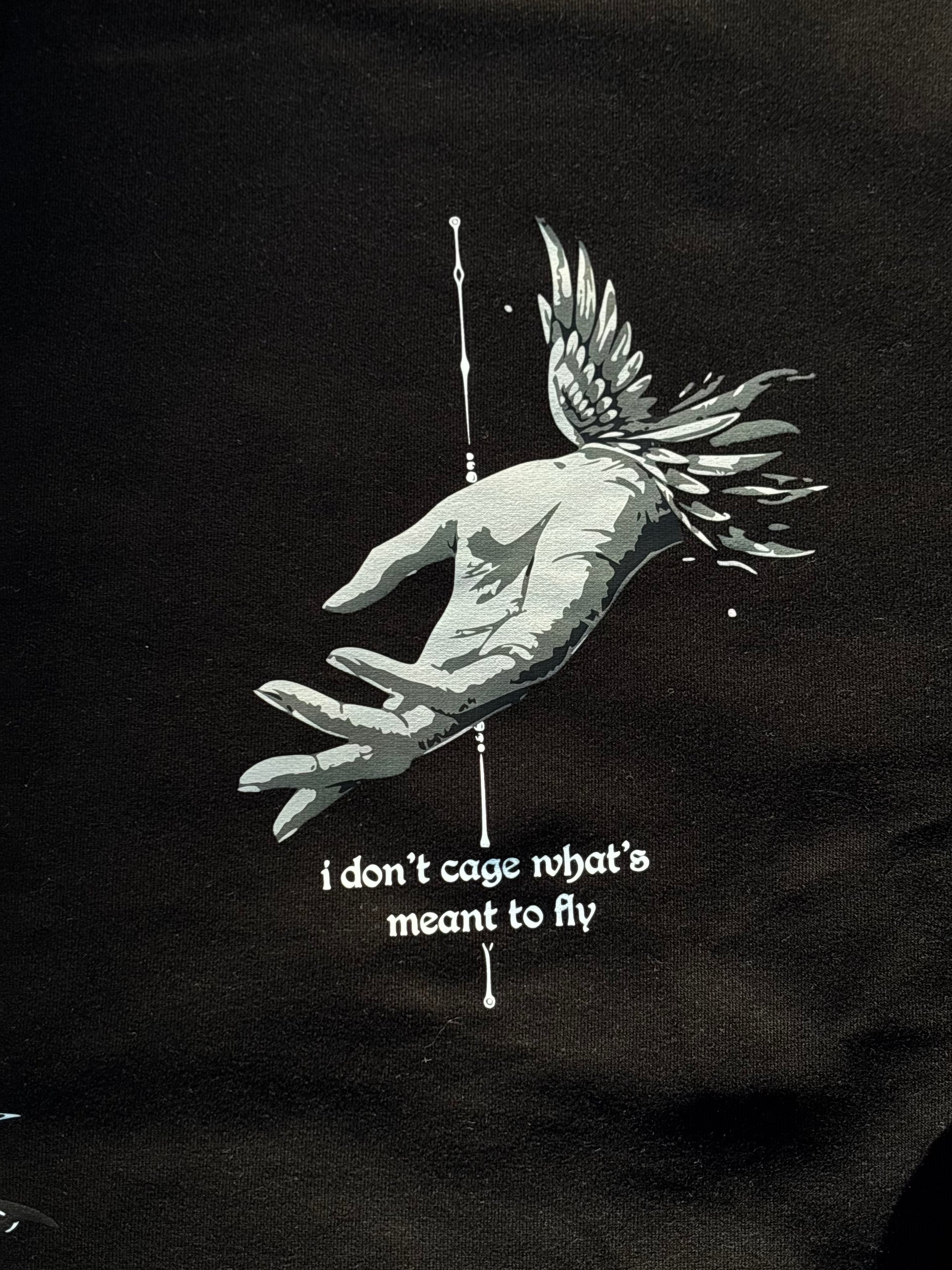 SHINE & FLY OVERSIZE HOODIE BLACK