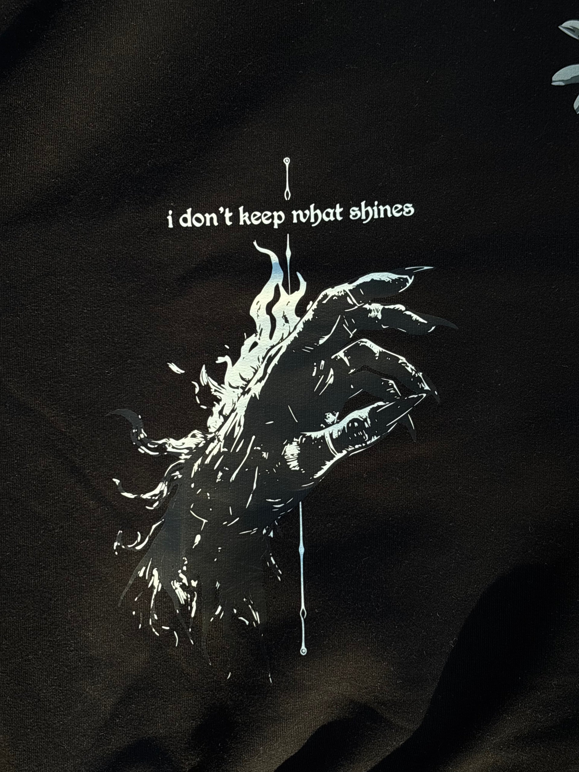 SHINE & FLY OVERSIZE HOODIE BLACK