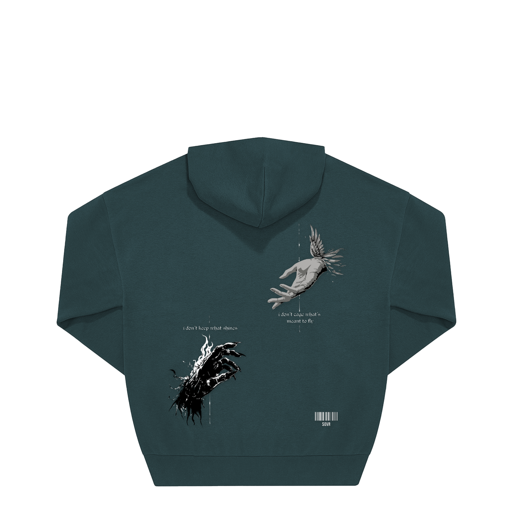 SHINE & FLY OVERSIZE HOODIE AMALFI TEAL