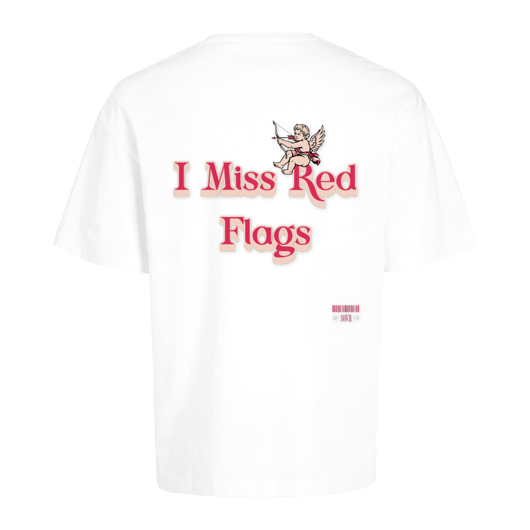 I MISS RED FLAGS OVERSIZE TEE WHITE
