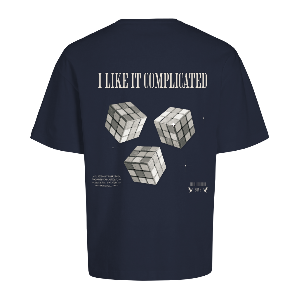 I LIKE IT COMPLICATED OVERSIZE TEE NAVY BLAZER