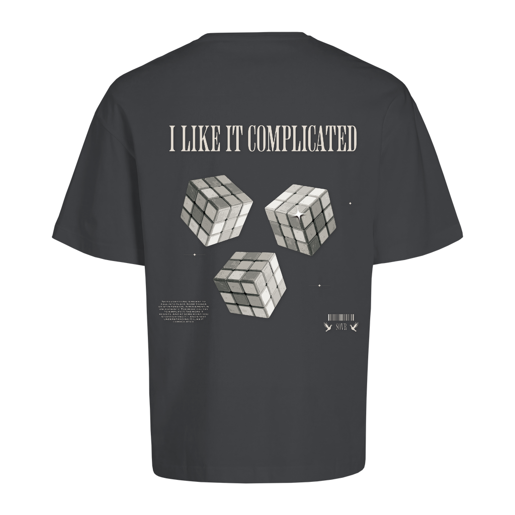 I LIKE IT COMPLICATED OVERSIZE TEE ASPHALT