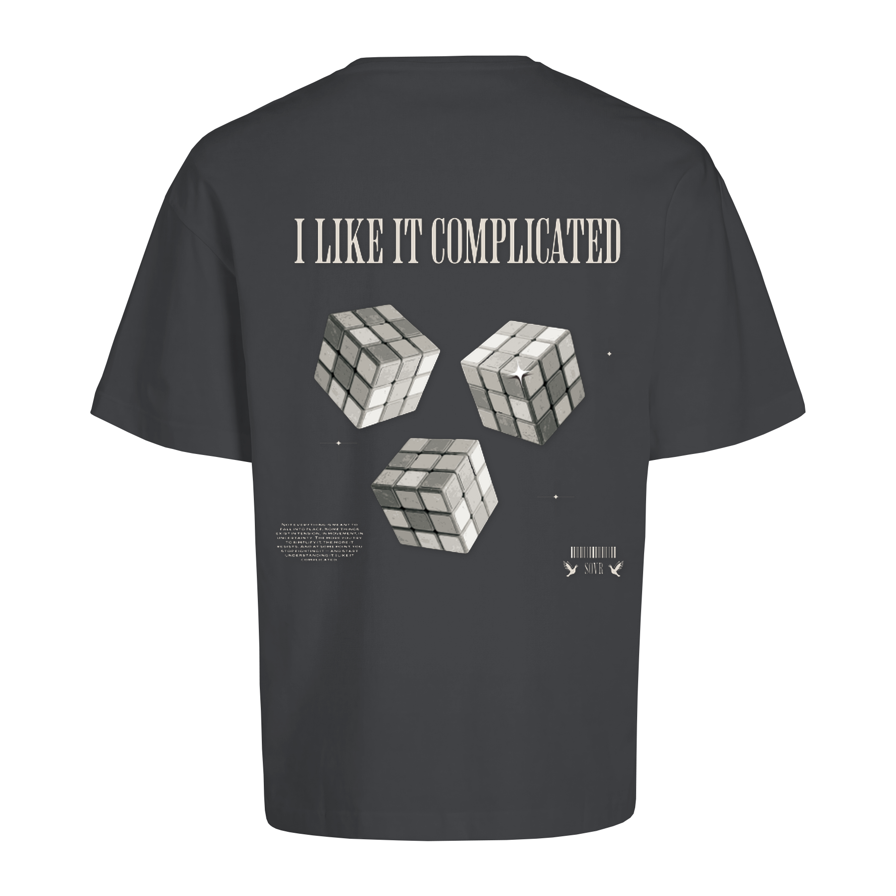 I LIKE IT COMPLICATED OVERSIZE TEE ASPHALT