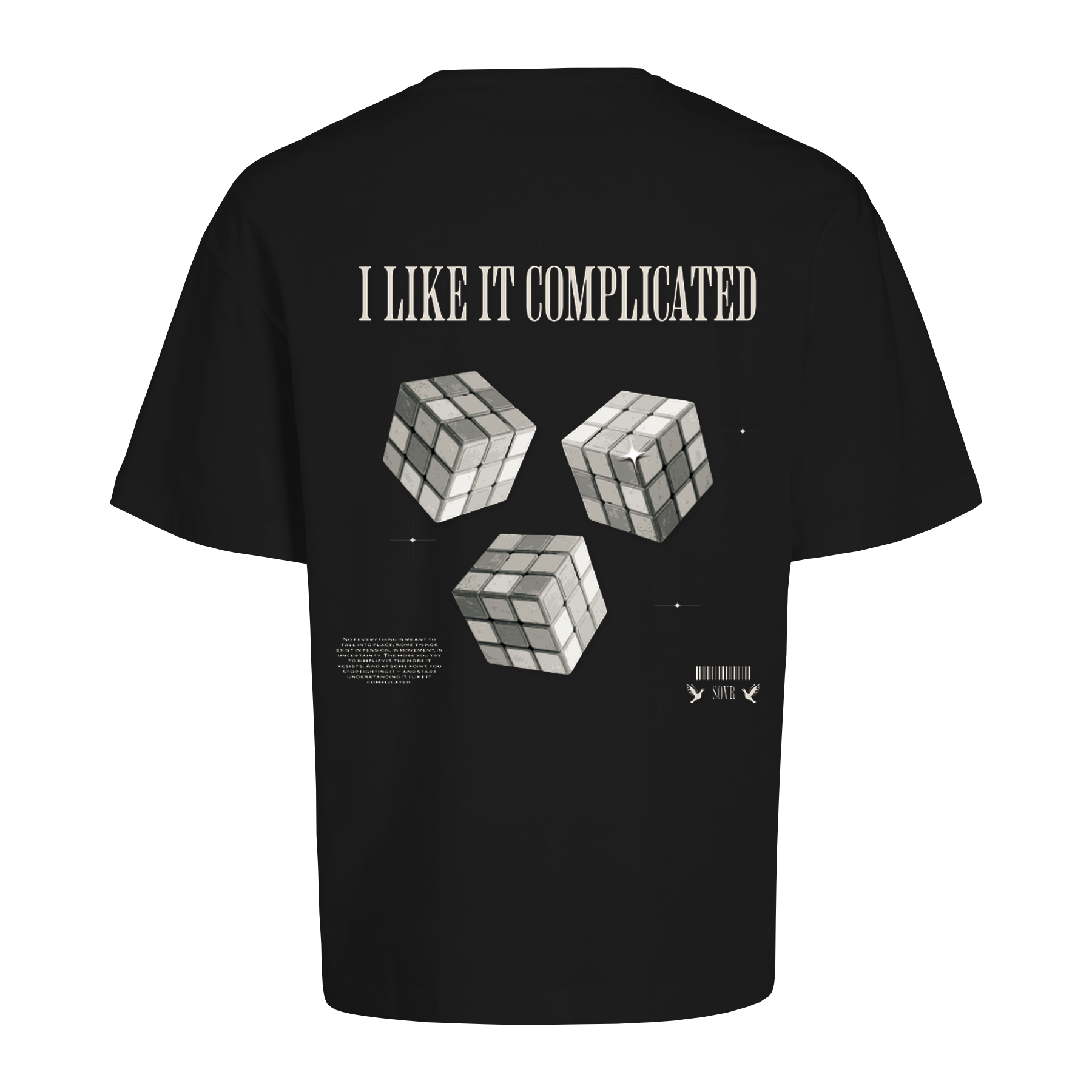 I LIKE IT COMPLICATED OVERSIZE TEE BLACK