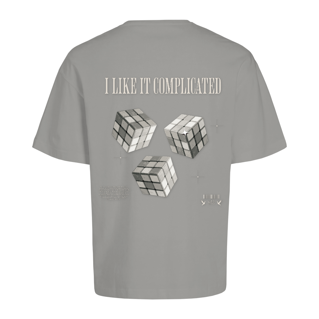 I LIKE IT COMPLICATED OVERSIZE TEE DRIZZLE GREY